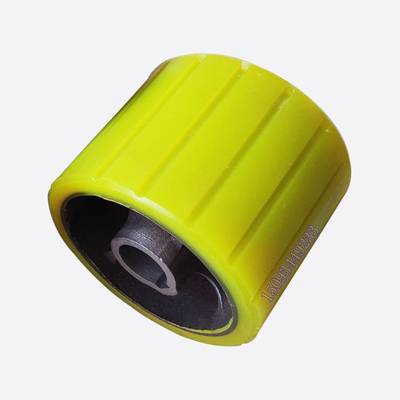 滾筒式攪拌機聚氨酯膠輪 黃色牛筋膠皮掛膠膠輪 優(yōu)質(zhì)耐磨不脫膠 摩擦托輪